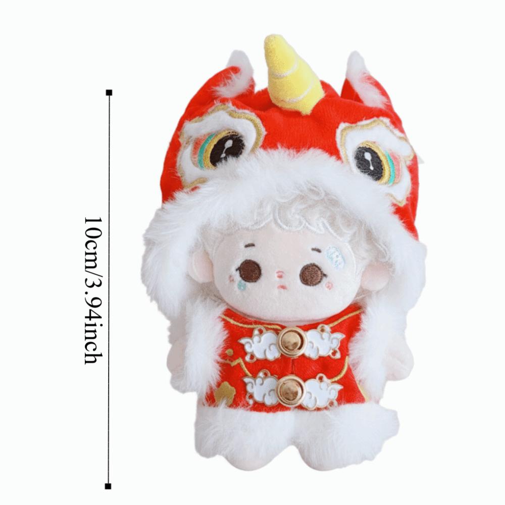 1 set Dancing Lion Doll Clothes Outfit Chinese Style Doll Dress Up Set  New Year Gift