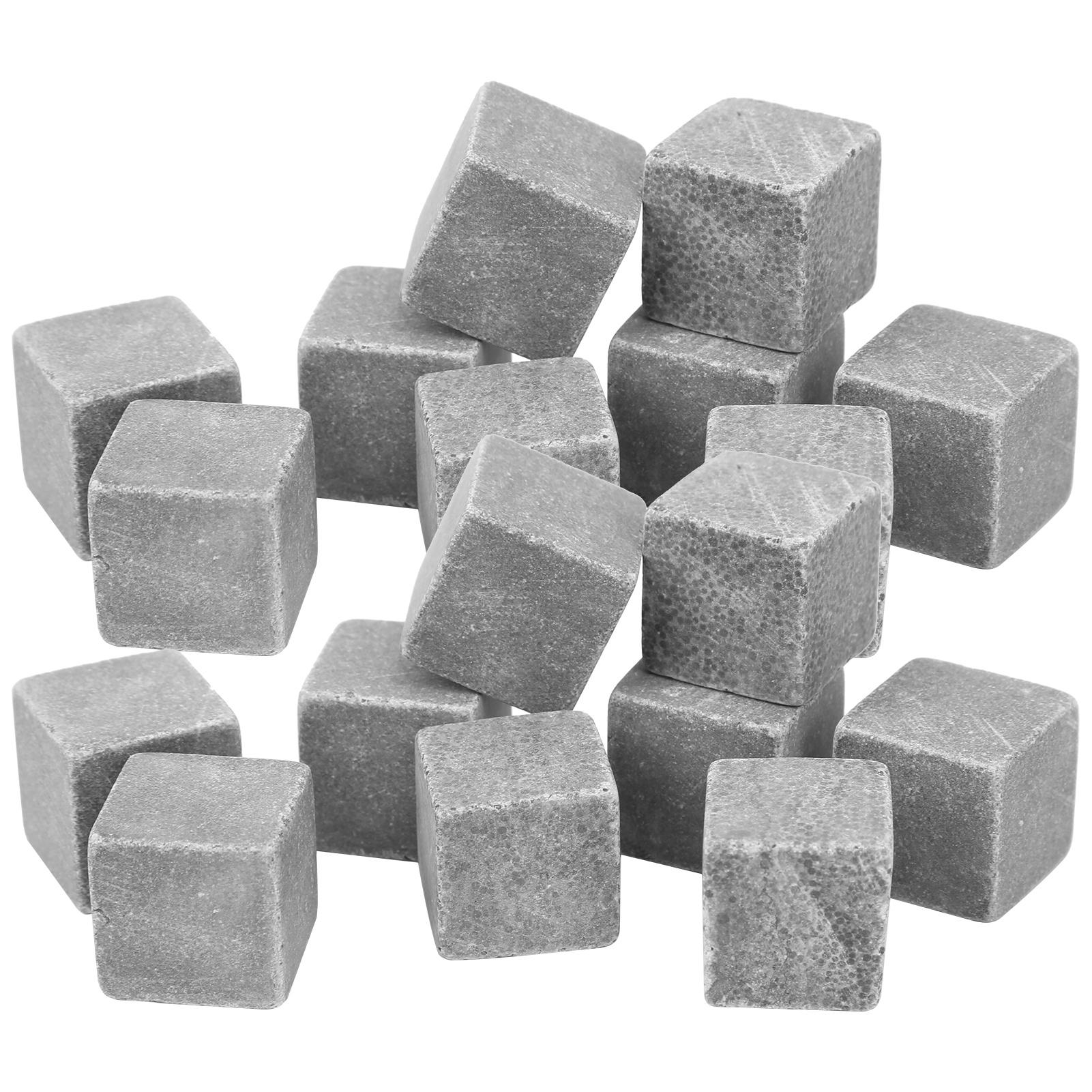 

2Set 9pcs Set Whiskey Stones Sipping Ice Cubes Cooler Reusable Wine Drinks Cooler Stones