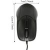 Responsive 3 Buttons Wired for PS2 Optical Mouse Portable Black Wired Mouse Gaming Mouse Desktop Laptop Computer