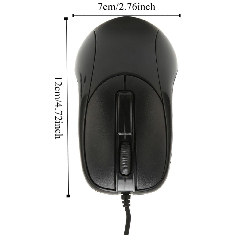 Responsive 3 Buttons Wired for PS2 Optical Mouse Portable Black Wired Mouse Gaming Mouse Desktop Laptop Computer