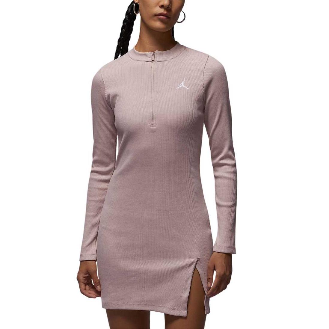 

Jordan Однотонное удобное платье с длинным рукавом Женские платья HF9478-292 XS