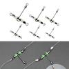 15Pcs Swivels Barrel Rolling Swivels Fishing Tackle Catfish Rig Swivels Cross Line 3 Way Swivels with Luminous Beads