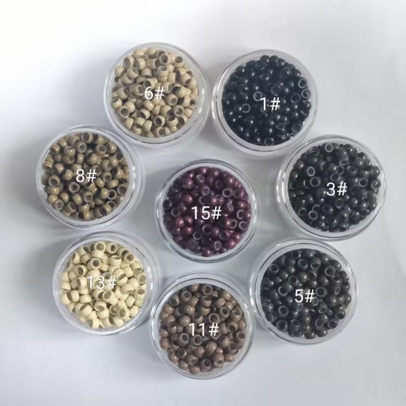 200Pcs Hair Extension Tools 4.0Mm Silicone Nano Rings For Nano Rings Copper With Silicone Lined Hair Beads Hair Rings