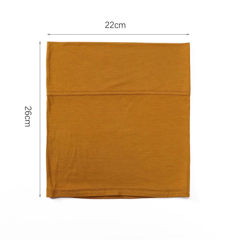 Ensemble Écharpe et Bonnet en Rayonne-Coton: Grand Écharpe + Chapeau Tube à Bord Large Assorti