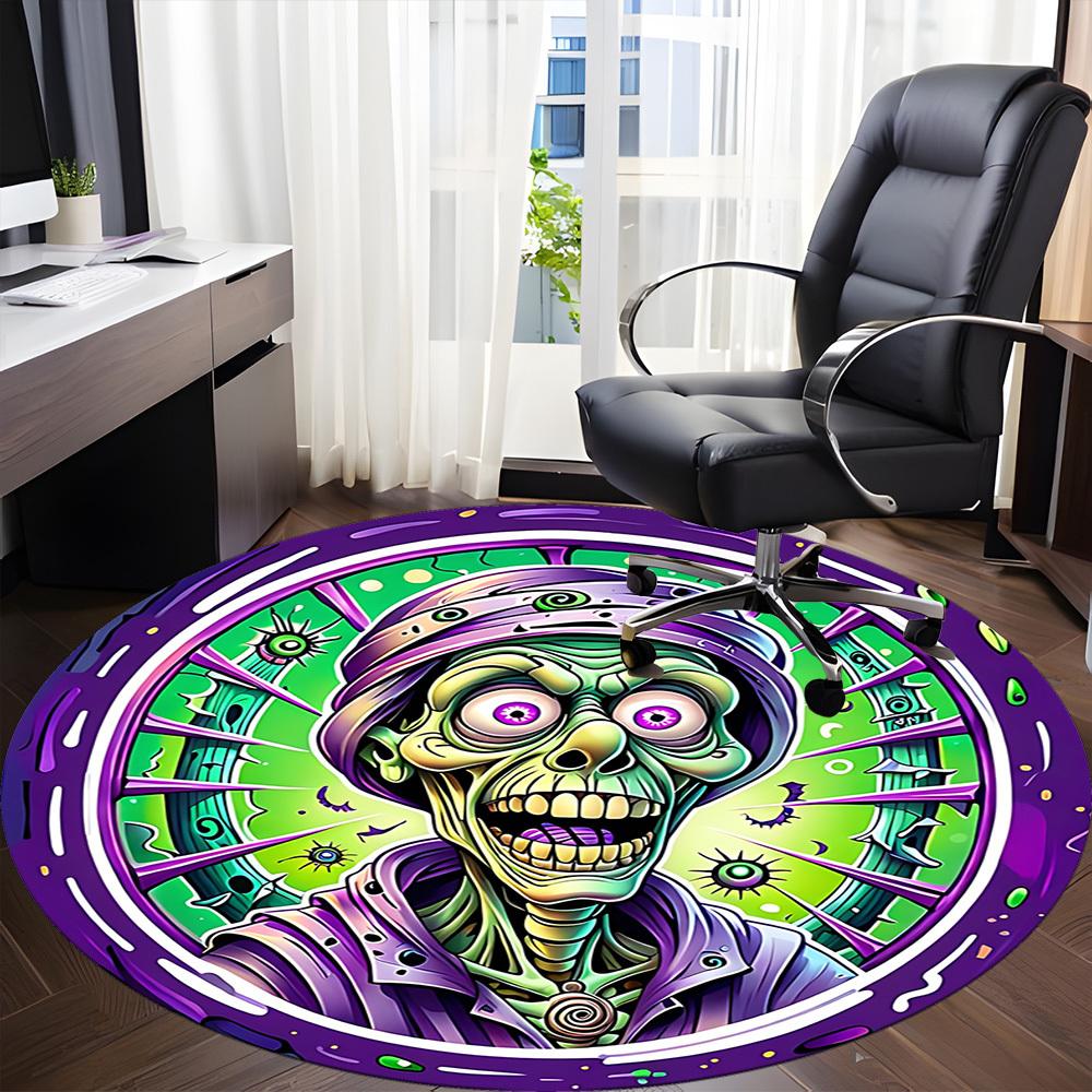 1 Stück Zombie-Kunstwerk Stuhl Teppich für Büro, Rutschfest, Weich und Langlebig Freizeit Teppich, Perfekt für Büro, Wohnzimmer yy251103154
