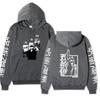 Jujutsu Kaisen Gojo Satoru Double-Sided Hoodie Anime Sleeve Print Long Sleeve Casual Manga Graphic Hooded Pullover Sweatshirt