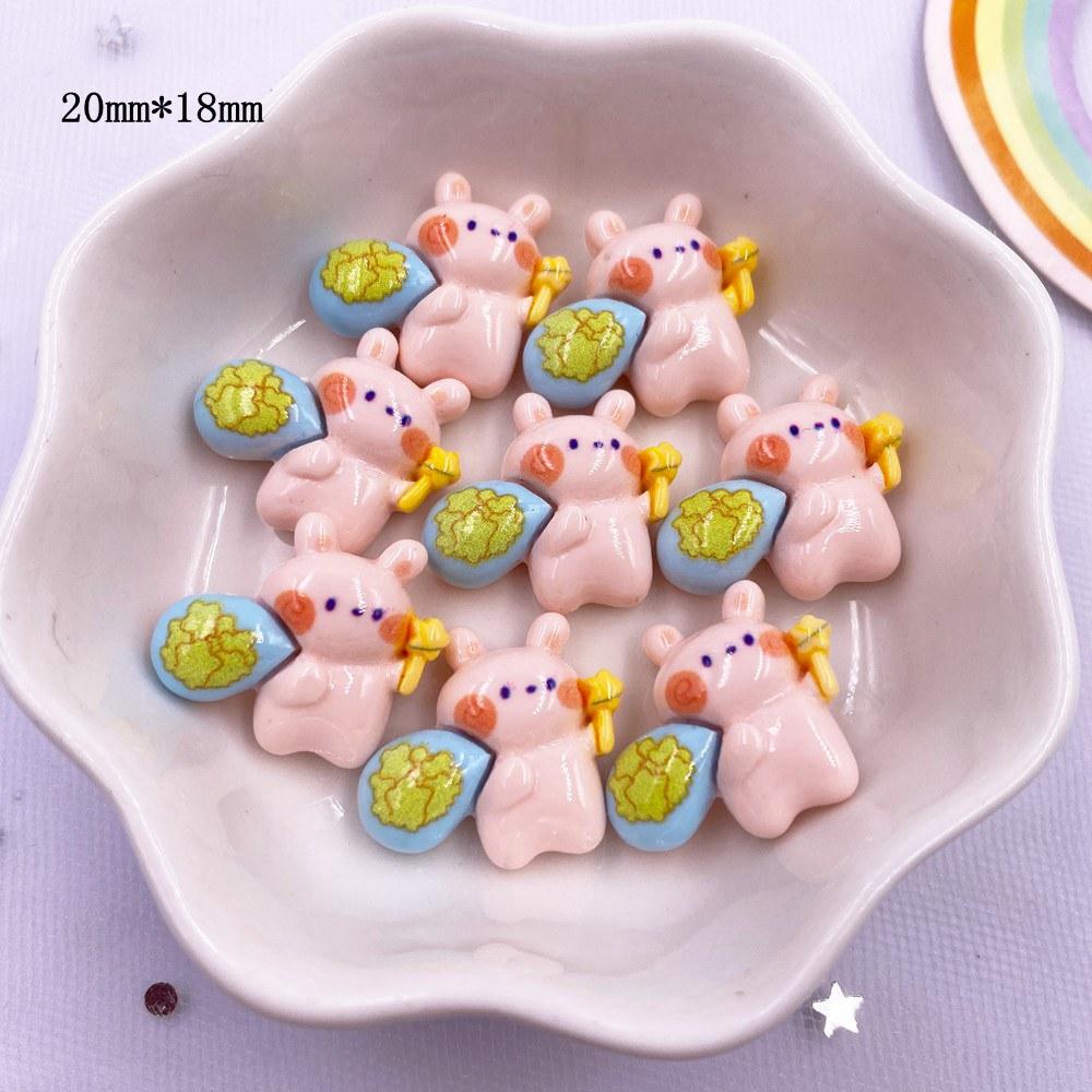 Harz Bunt 3D Mini Hase Bär Mädchen Junge Flatback Figuren Scrapbook 10 STK DIY Haarspange Haarnadel Handwerk Dekor Zubehör