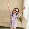 Summer Kids Cute Short Sleeve T Shirt Set With Ruffled Hem Shorts Two Piece Outfit For Girls And Boys Fashionable Casual Wear