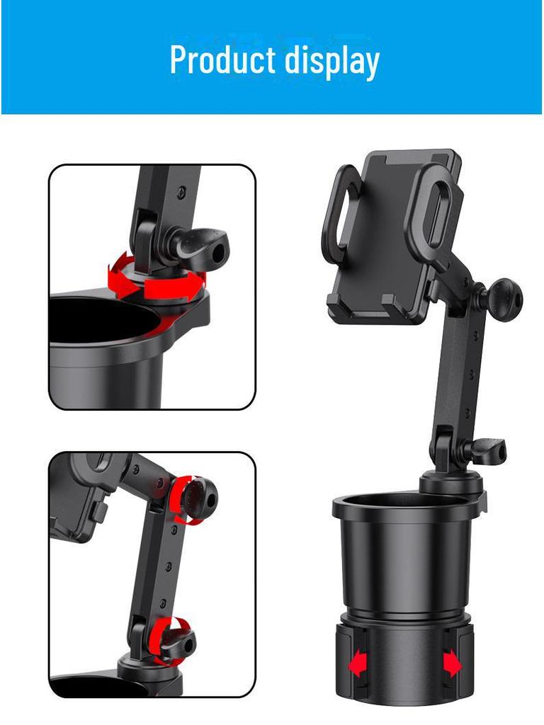 Shunwei Auto Becher- und Handyhalter-Kombination - Zwei-in-Eins Erweiterung und Begrenzer