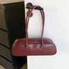 Trendy Burgundy Baguette Bag Retro Armpit Bag Women's Portable Shoulder Bag Women