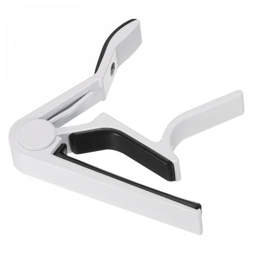 uxcell Guitar Capo, Aluminum Alloy, for Acoustic Guitar, Electric Guitar, and Bass, 80mm X 15mm X 76mm, White, 1 Piece