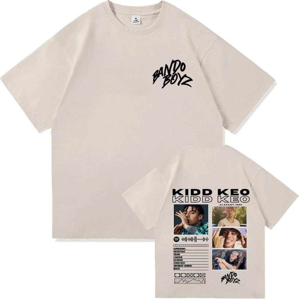 Rapper Kidd Keo Bando Boyz Tour Tshirts Unisex Women Fashion Street Y2K Tshirt Casual Cotton High Quality Oversized Cozy T Shirts