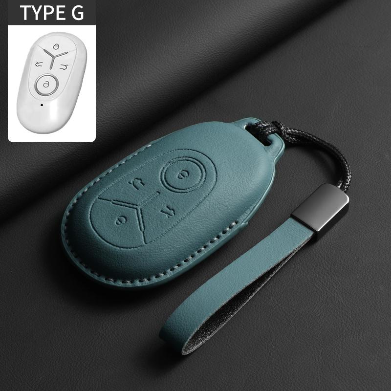 

Car Original Color Leather Car Key Case Cover For Geely Star Vow Geome Emgrand X7 EX7 Coolray Protector Shell Garnish Accessorie