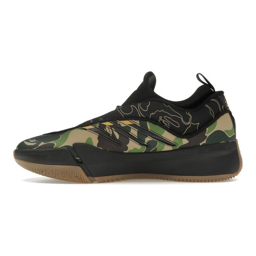 BAPE x adidas Dame 9 Black Green Unisex Sneakers Core-Black JH6358