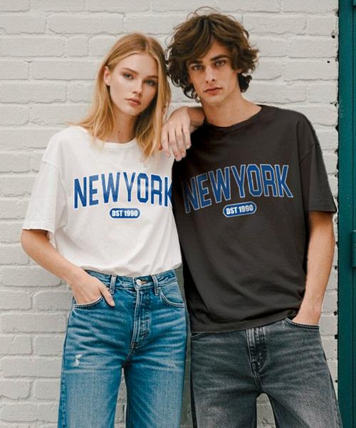 CRISCELO New York Old School T-Shirt Bl_Black 20S Oversized Fit
