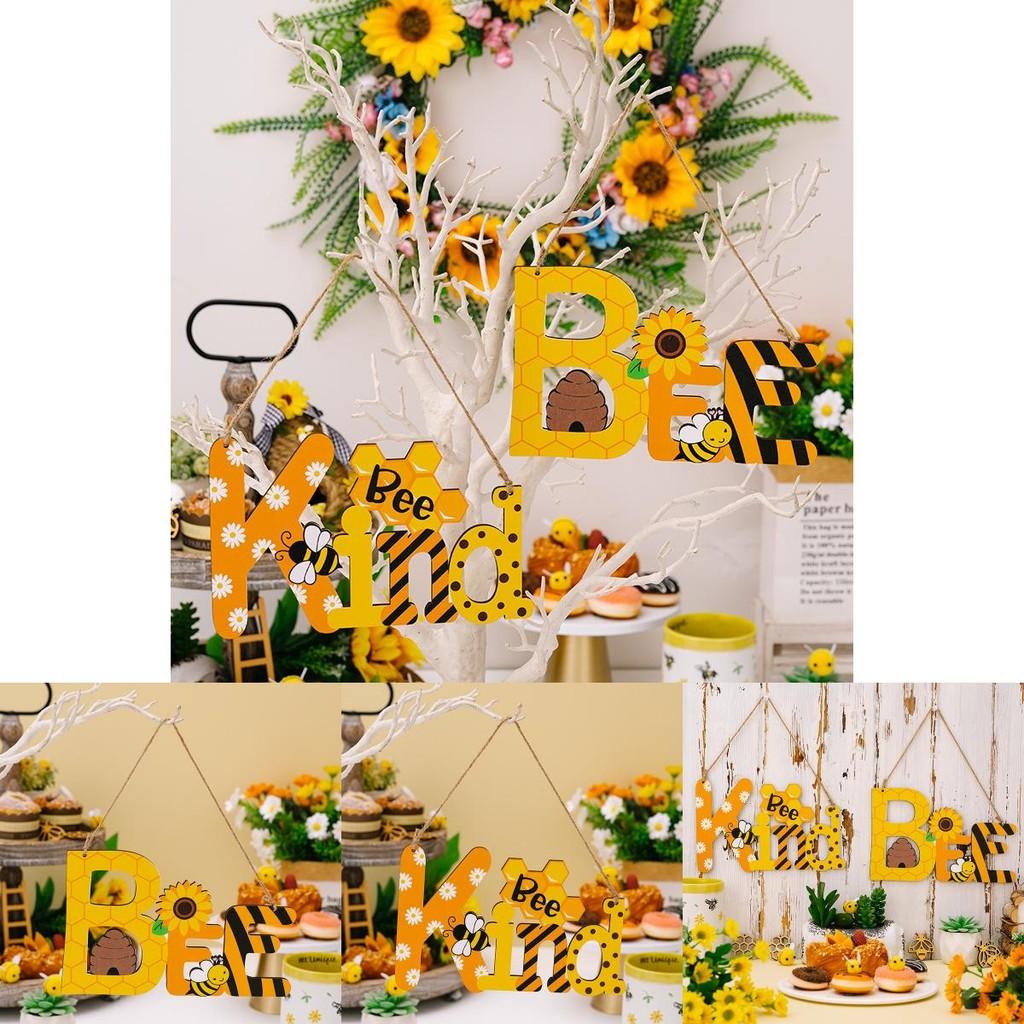 Bee Adorable Wooden Letter Sign Cheerful Yellow Bee Decor For Spring Summer Styling Home