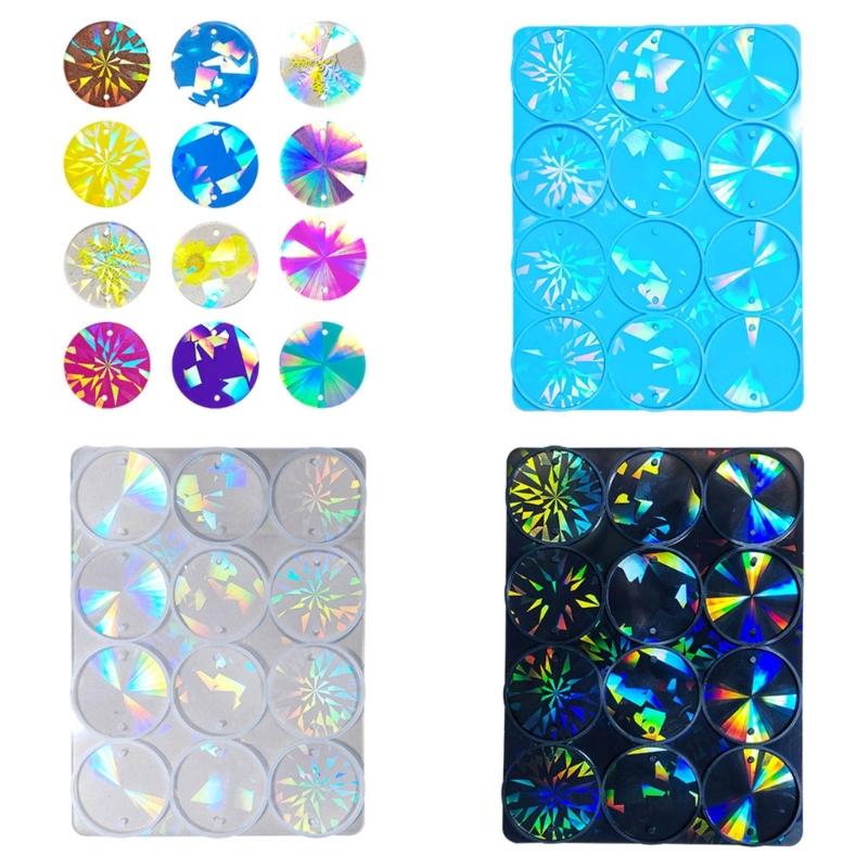 Holographical Pendant Mould Round Wind Chime Pendant Mold for DIY Enthusiasts