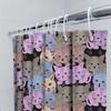 Adorable Cat Pattern Shower Curtain 3D Printed Polyester Fabric Customizable Designs For Bathrooms High-Quality Decorative Item