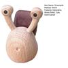 Wooden Snail Figurine, Hand-Carved Desktop Ornament, Natural Solid Wood Cute Snail Sculpture, Stress Relief Micro Landscape Decoration Gift for Home