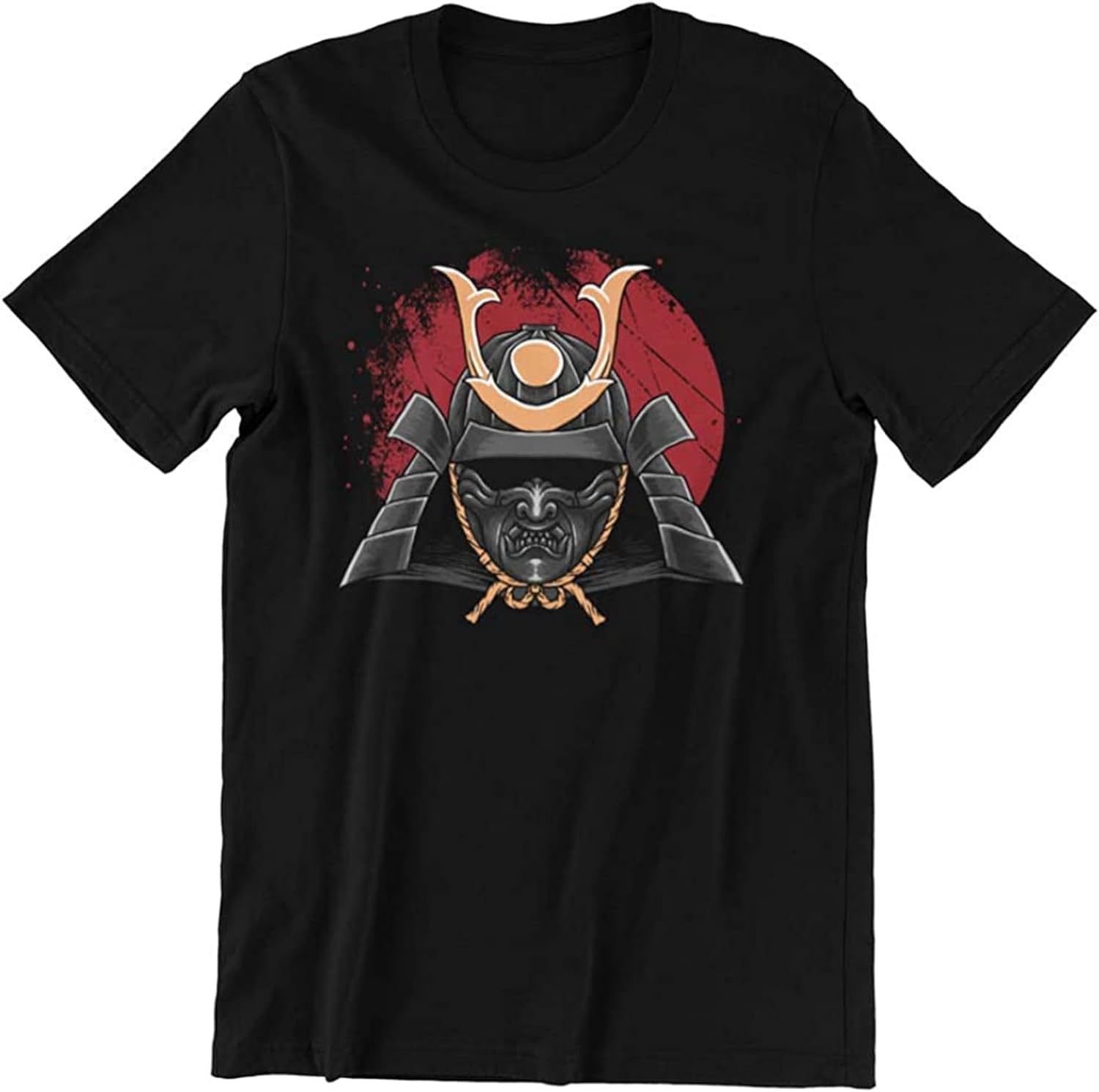 Samurai Ronin - Mens T-Shirt Japanese Warrior Helmet Tee S чёрный