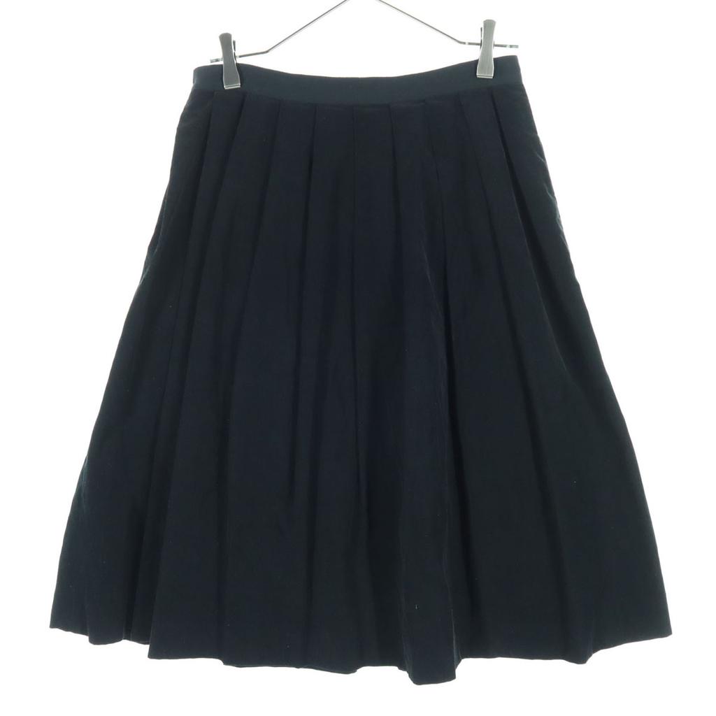 MARGARET HOWELL made in Japan Midi length Velor Pleated skirt 2 black Women Used