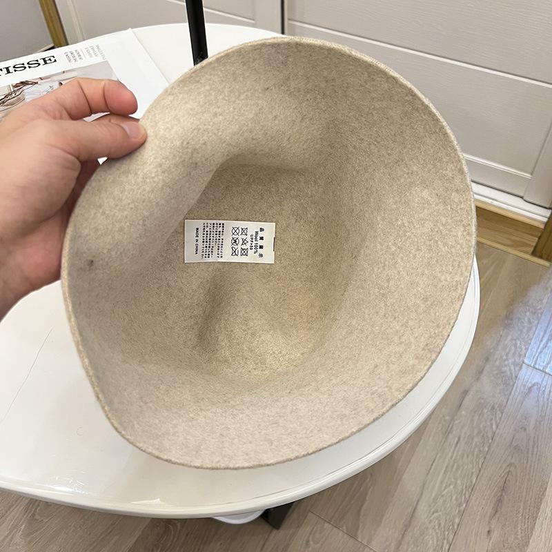 80% australská vlna klobouky bucket dámské podzimní a zimní literární skládací módní teplé klobouky bucket
