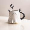 Funny Mug with Lid Large Capacity Office Couple Ceramic Water Cup Personalized Coffee Household Mug Halloween Gift