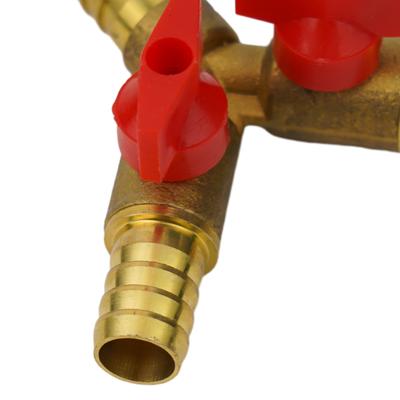 12mm Brass 3 Way Ball Valve Shut Off Valve for Hose Use In For Fuel Air Water Gas Pipe and Aquarium Connection Systems