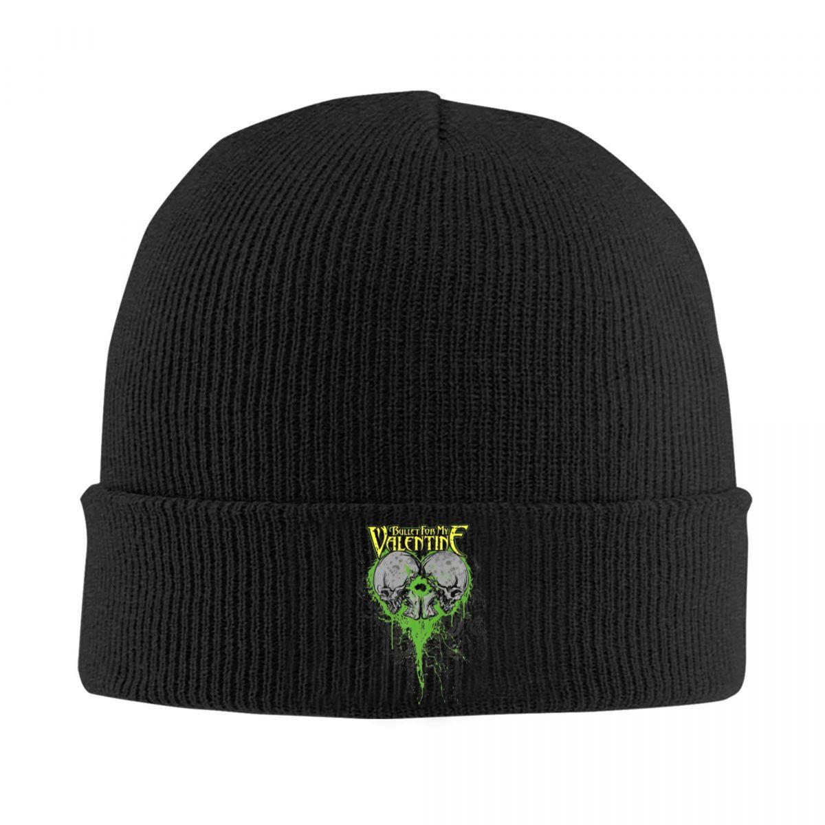 

White Logo Bullet For My Valentine Beanie Hats Cute Caps Unisex Women Outdoor Knit Hat Spring Pattern Head Wrap Beanie Hat One size