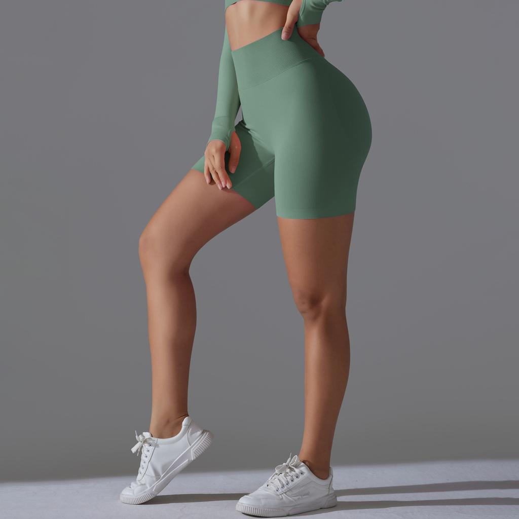 Nessaj Women Bubble Butt Yoga Fitness Shorts Breathable Quick Dry Cycling Shorts High Waist Gym Sport Short Pants