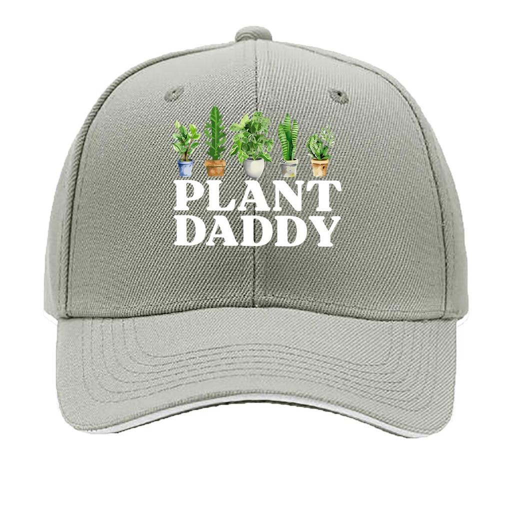 UnisexS Vintage Plant Daddy  Adjustable Hat with Potted Plant Design  PLANT DADDY Text  Distresse Sandwich Baseball Cap