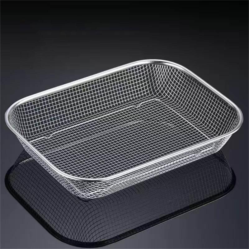 Dishwasher Basket Stainless Steel Dishwasher Silverware Holder Mesh Drain Safe Multifunctional Rectangular Small