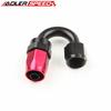 Aluminium AN Fittings Adapter Oil Fuel Reble Fitting Hose End 0/45/90/180 Degree AN20  Fuel/Swivel Hose