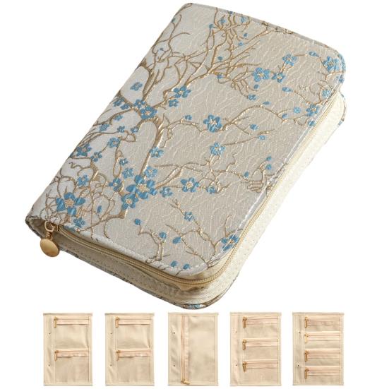 Jewelry Organizer with Zipper And Removable Pages Design Portable Travel Jewelry Bag