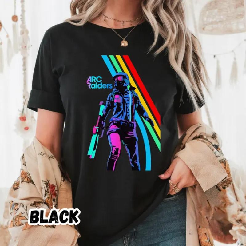 

Funny ARC Raiders Games T Shirt Womens Unisex Cotton Tee Casual Summer Oversized Short Sleeve Streetwear Loose ONeck Novelty Top S
