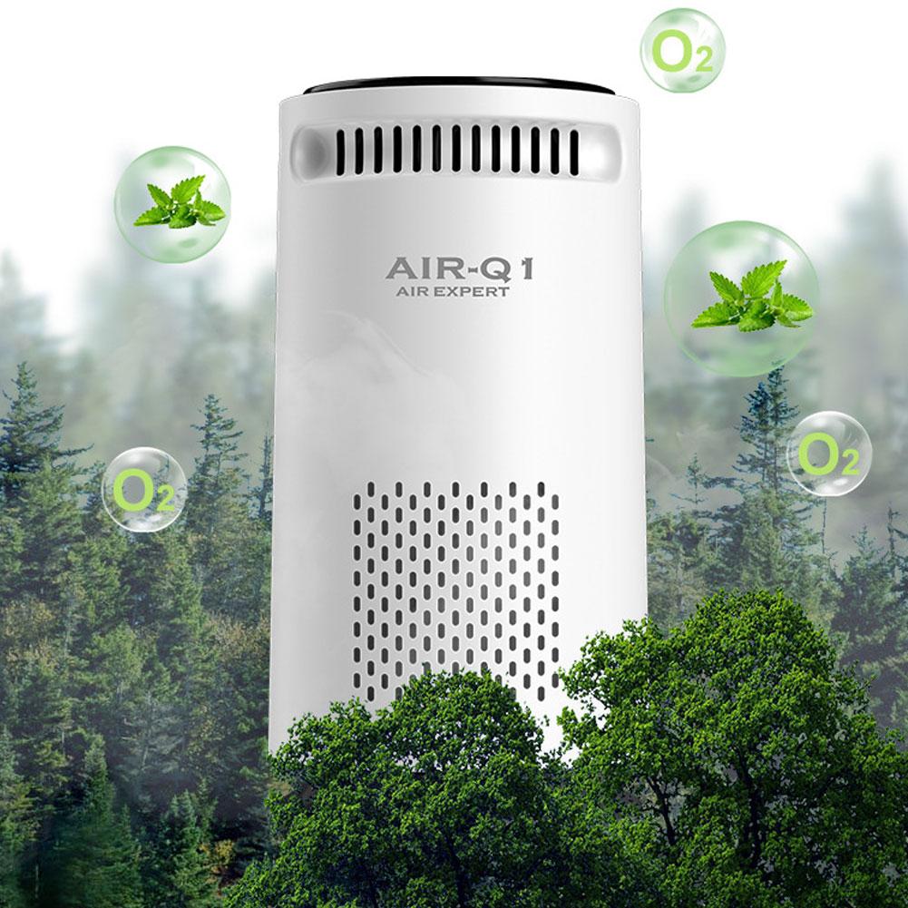 Přenosný čistička vzduchu pro domácnost auto záporné ionty čistička vzduchu pro kouř pyl USB tichý osvěžovač pro ložnici kancelář obývací pokoj