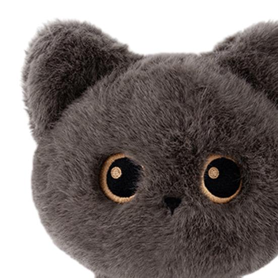 Cute Little Kitten Plush Toy Siamese & Calico Cat Stuffed Animal with Big Eyes Soft PP Cotton Doll Birthday Gift for Cat Lovers