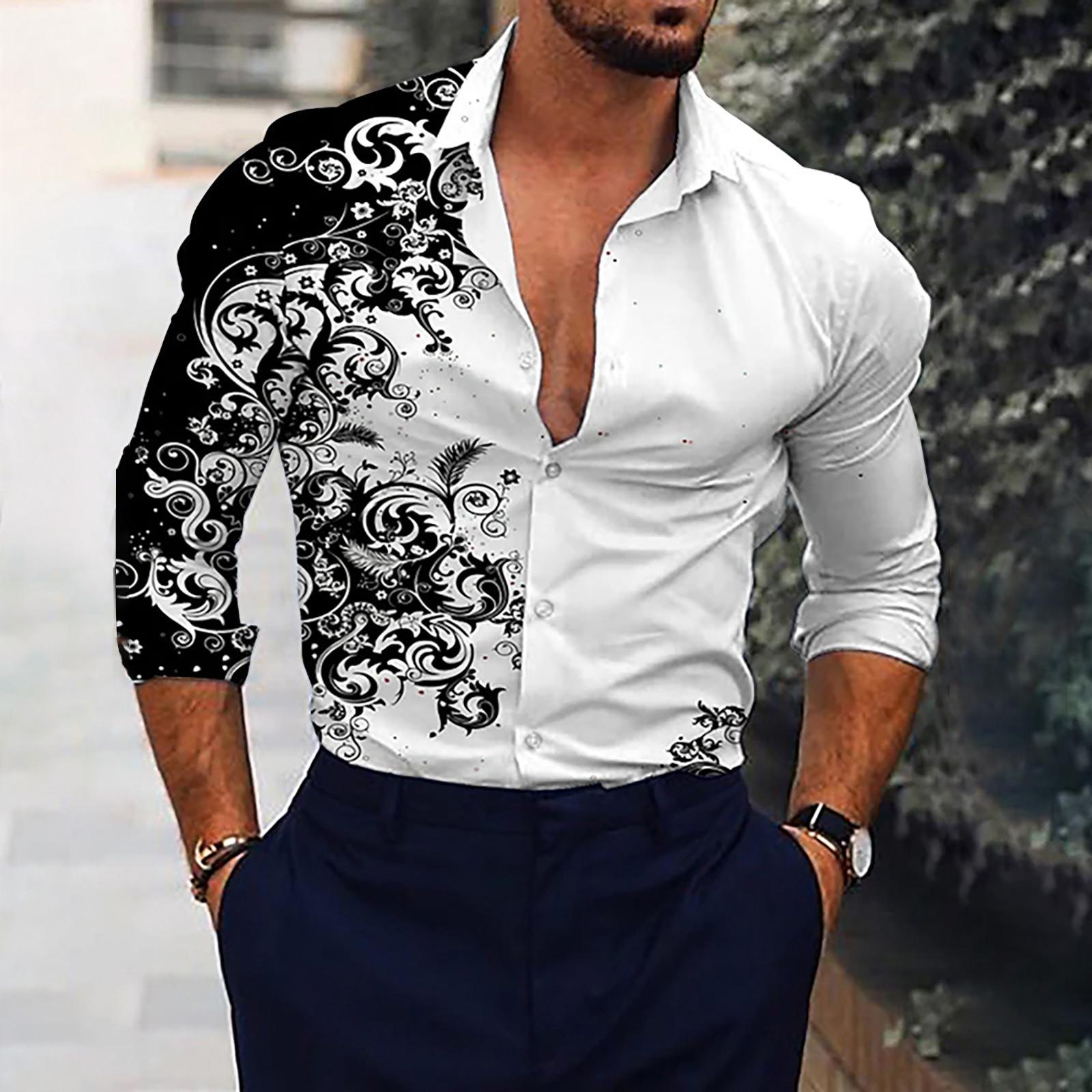 

Дизайнерские весенне-летние мужские повседневные хлопковые однотонные рубашки с длинными рукавами, свободные рубашки XL белый