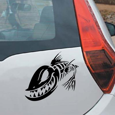 Fisch Skelett Schädel Angeln Auto Fenster Vinyl Aufkleber Motorrad Aufkleber