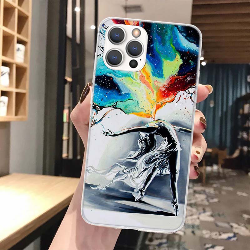 Ballerina Ballett Tanzen Weiche Handyhülle Für iPhone 16 15 14 13 12 11 Pro Max X XR XS 7 Plus 8 + SE 2020 Muster Individuell Angepasste Abdeckung