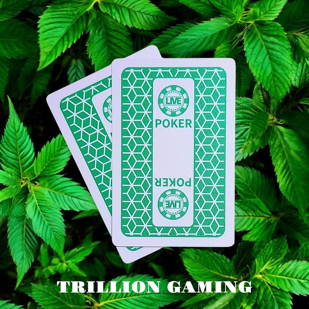 Japanese Product TRILLION GAMING Playing Cards 4 Colors Jumbo Index Bridge Size (BOTANICAL GREEN)