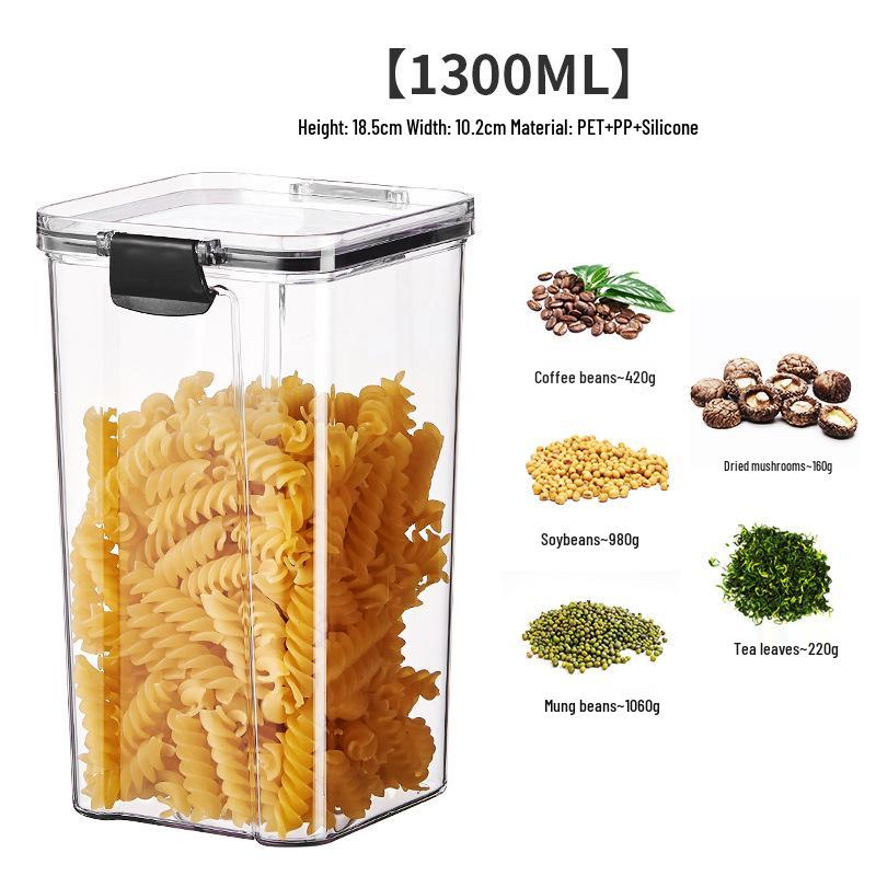 Transparent Plastic Food-Grade Storage Jar for Candy, Tea, Grains, and Cereal