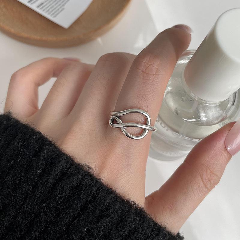 Green Stylish Dark Open Ring For Women Geometric Copper Jewelry Perfect For Outfit Any