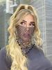 European-American Fashion Rhinestone Tassel Mesh Mask for Nightclub Parties