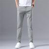 Casual Pants Summer Thin Slim Fit New Trend Light Business Pants Loose Straight Ice Silk Trousers