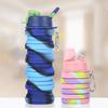 Collapsible Silicone Water Bottle Foldable Sports Water Cups with Carabiner Fitness Kettle Portable Outdoors Travel Drinking Cup