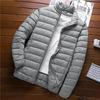 Giacca Leggera in Piuma da Uomo - Calda, Collo Alto, Giacca Invernale con Cappuccio Casual e Versatile