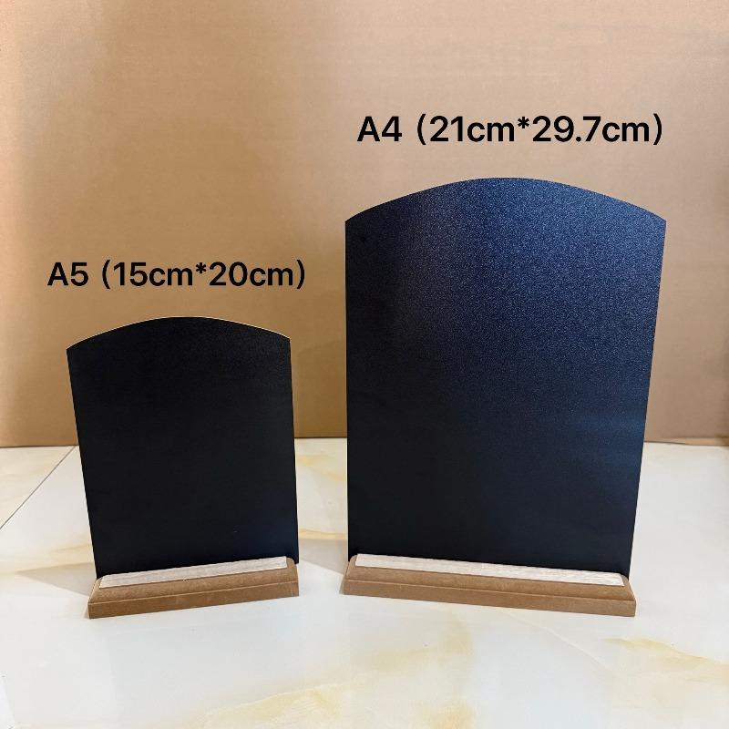 

Новая деревянная мини-доска для записей, табличка для сообщений ручной работы, украшение для свадьбы, дня рождения, основа для головного убора A5-1pc чёрный