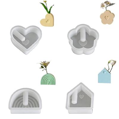 Heart Shaped Flower Vase Silicone Mold Unique Home Decors Craft Mold Ideal For Resin Soap And Candle Making