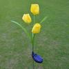 Waterproof Tulip Solar Powered LED Garden Lights, 3 Led Solar Path Lights for Patio Deck Driveway Garden Christmas Party Wedding